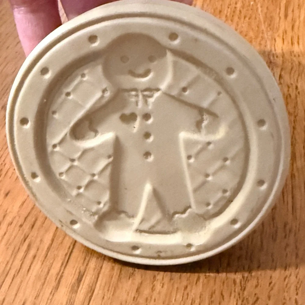 Brown Bag Unisex Cookie Art Stamps Molds Gingerbread Rocking Horse Tan Ceramic